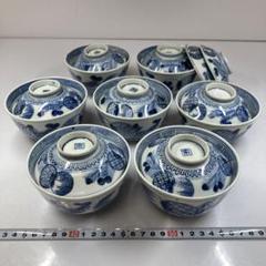 ・古伊万里　染付蓋茶碗6客　東Y5-0822② 古伊万里 染付蓋茶碗6客 東Y5-0822② - メルカリ