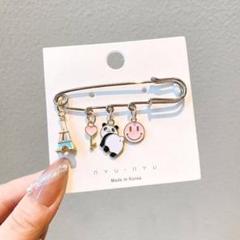 ブローチ ウエストブローチ 装飾 ウエストバックル ウエストバンド パンダ