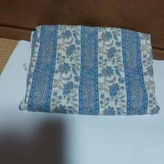 シングル 掛け布団カバー 6ヵ所ひも付き ブルー花柄ペイズリー 寝具