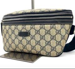 GUCCI ウエストポーチ ボディバッグ GGスプリーム ネイビーのサムネイル