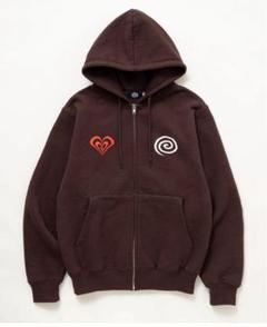 GuruGuru Heart Zip Hoodie Brown XL SOL