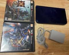 任天堂 - Nintendo 3DS LL ブラック ブルー 2台 モンハンXX他付 任天堂 3DSLL ニンテンドー3DS LL ブラック 本体のみ タッチペン