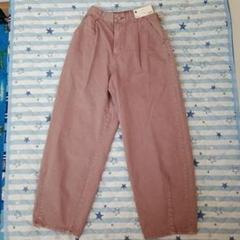 GU　GIRLS　バレルレッグジーンズ 160