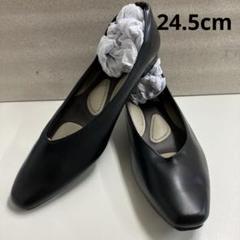 【新品未使用】RAKUNA (ラクナ) 整体 パンプス グレー 未使用RAKUNA 整体パンプス グレージュ 24.5cm レザー フラット