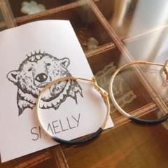 SMELLY 刺繍フープピアス