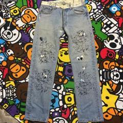 希少カラー　21ss KIDILL DOLLS EYE デニム　パンツ目玉　42 21ss KIDILL DOLLS EYE デニムパンツHIRO 目玉42