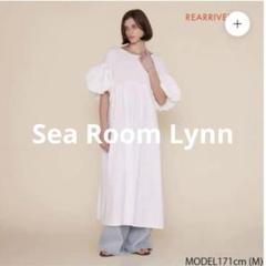 SeaRoomlynn コットンギャザーパフスリーブドレス　ブラック　M SeaRoomlynn - シールームリン Cottonギャザーパフスリーブ