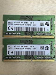 SKhynix 4GB×2枚（計8GB） PC4-3200AA DDR4