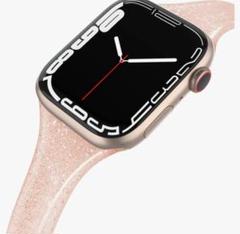 AppleWatchバンド Series 5/4/3/2/1 ピンクラメ