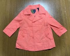 【babyGAP 90cm】コーラルピンク ダブルブレストジャケット お花柄