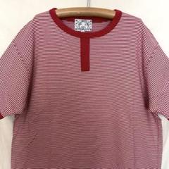 ボーダーTシャツ 赤白　半袖　ユニセックス　リンガーTシャツ