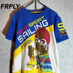 FRPLY シンプソンズ　カートゥーン　Tシャツ　ブルー×イエロー　M 古着