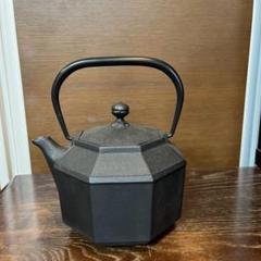 鋳鉄製 八角形急須 黒色