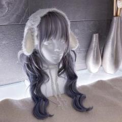 ひつじヘッドドレス　ボンネット　天使界隈　水色界隈　地雷　ロリータ　量産　地雷