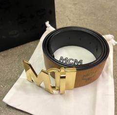 MCM レッド ブラック ベルト ゴールドバックル　箱付き MCM レッド ブラック ベルト ゴールドバックル 箱付き