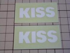 正規品 KISS ステッカー 2枚(切り文字/47×14mm) 当時物 キジマ