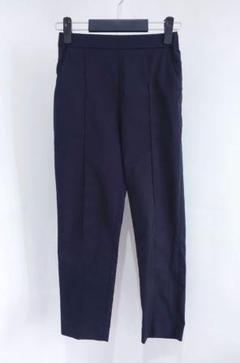 【新品・完売品】yori ぬくぬくスリムパンツ　ネイビー　34 yori ぬくぬくフロントスリットレギパン