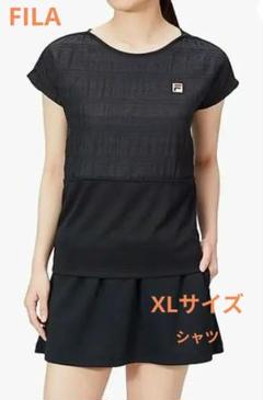 FILA ゲームシャツ　テニスレディース ブラック XL　サイズ　美品