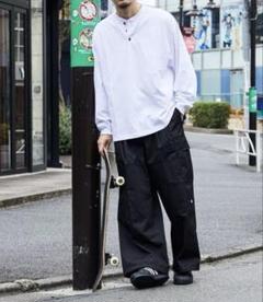 US企画 GENUINE Dickies ディッキーズ ワイド バギー パンツ黒のサムネイル