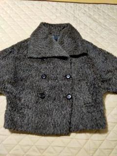 【未着用】DES PRES デプレ　ウールショートコート デプレ ウールスラブミックス ワイドカラーショートコート