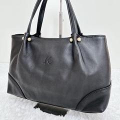 極美品✨ Kitamura キタムラ ハンドバッグ 本革 シボ革 ブラック 黒