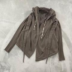 ダークシャドウ　ガウン パーカー ダメージ加工　チャコールグレー S