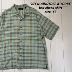 90's ROUNDTREE & YORKE box check shirt古着