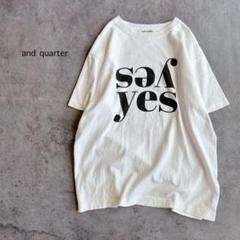 and quarter ⿻ コットン Ꭲシャツ ロゴᎢ 日本製 カジュアル 白