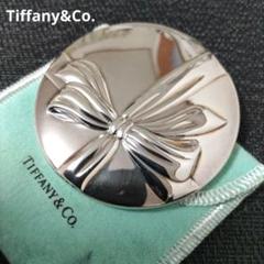 Tiffany&Co. ティファニーコンパクトミラー リボンシルバープレート Tiffany&Co. ティファニーコンパクトミラー リボンシルバー