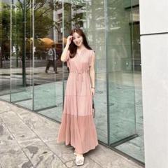 ina　COCO DEAL プリーツティアードノースリワンピース COCO DEAL プリーツティアードノースリワンピース