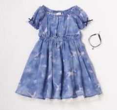 メゾピアノ　星座柄　ワンピース　120センチ 新品