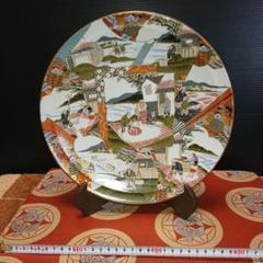 九谷焼、云峰作時代絵稲作飾り皿 - メルカリ