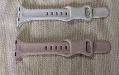 Apple Watch バンド ホワイト ピンク 2個セット