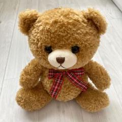 一点⭐️茶色　クマ　ぬいぐるみ　リボン　チェーン　ファスナー　かわいい　テディベア