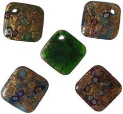 ガラス ペンダントトップ 1個 ネックレス アクセサリーパーツ 手芸 手作り