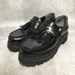 美品　ユナイテッドアローズ (35h) キルトタッセルローファー　スタッズ　黒