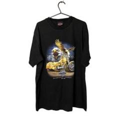 ビッグイーグル ハーレーダビッドソン Tシャツ ブラック 両面プリント