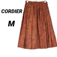 コルディア　フレアスカート　ひざ丈　ペイズリー柄　レトロ　上品　大人可愛い　M