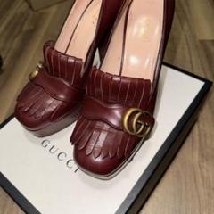 Gucci バーガンディ フリンジ ローファー GUCCI バーガンディ フリンジ ローファー 23.5〜24 箱・袋付き