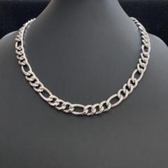 STAINLESS STEEL フィガロチェーンネックレス シルバー 50cm