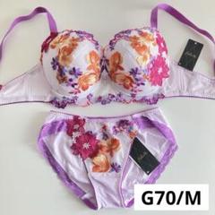 最終お値下げ★サルート上下セット G70&Lサイズ　81G ちはやふる　★ サルート ちはやふる G70/M PU P-upブラ ノーマルショーツ 81