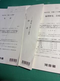 2024年度河合塾 早慶レベル模試