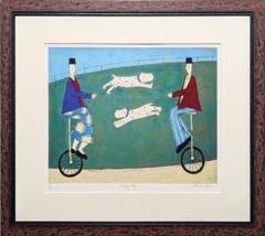 【真作】【直筆サイン】アノラ・スペンス「jumping dogs」【美品】 真作】【直筆サイン】アノラ・スペンス「jumping dogs」【美品