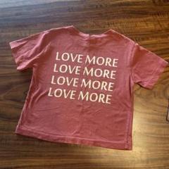 【韓国】LOVE MORE バーガンディ Tシャツ キッズ用　GORA