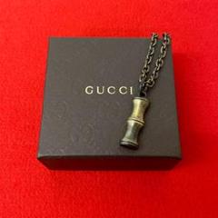 極 美品 グッチ バンブー ネックレス ペンダント アクセサリー