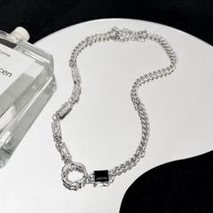 シルバー　ネックレス　チェーン　リング　メンズ　ロック　ストリート　韓国
