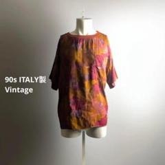 イタリア製 90s 80s レーヨン Tee 半袖Tシャツ ユーロ ヴィンテージ