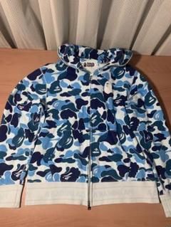 A Bathing Ape BAPE パーカー M 青系カモフラージュ COLOR CAMO SHARK WIDE FIT FULL ZIP DOUBLE HOODIE M（パーカー
