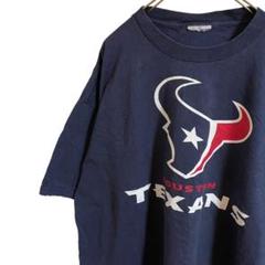 ヴィンテージ　Tシャツ Texans 闘牛　ネイビー　2XL 大きめサイズ