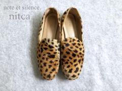 note et silence nuit フラットレザーバレエシューズ note et silence （ノートエシロンス）の「nuit フラットレザー
